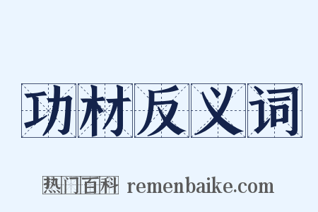 功材反义词是什么意思的图片